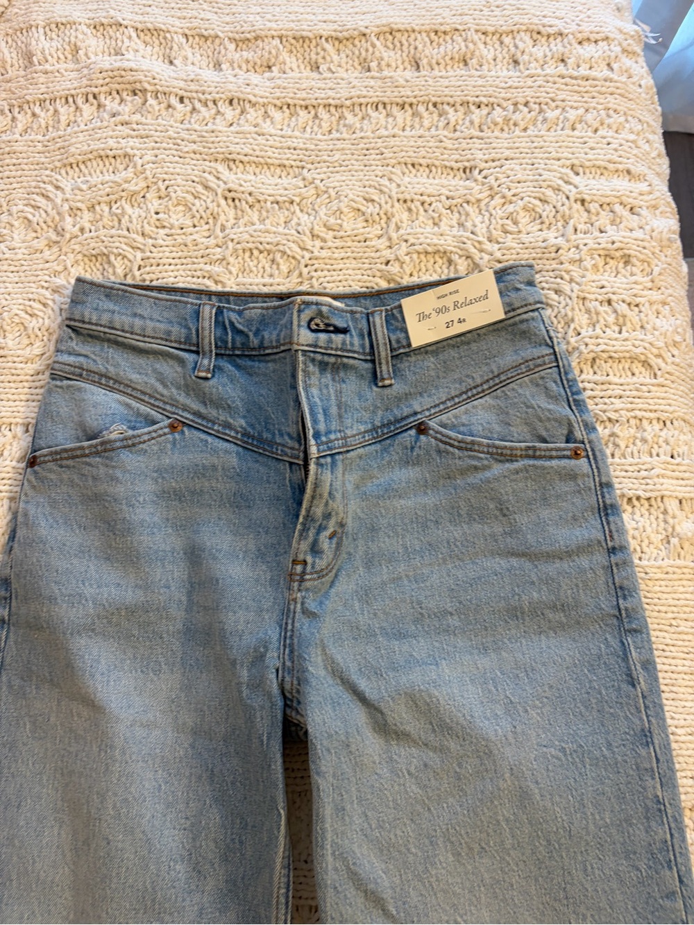 Abercrombie & Fitch Light Blue High-Rise Relaxed Jeans